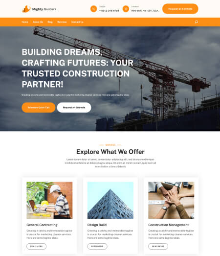 WordPress themes for Construction