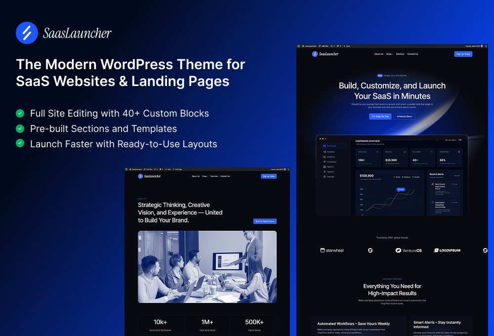 SaasLauncher: The Only WordPress Theme SaaS Founders Need to Launch Effortlessly 2 SaasLauncher: The Only WordPress Theme SaaS Founders Need to Launch Effortlessly