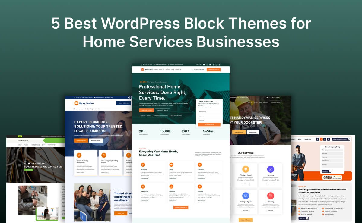 5 Best WordPress Block Themes for Home Services Businesses in 2026