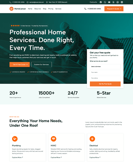 Homelancer 2 Best Home Services WordPress Theme