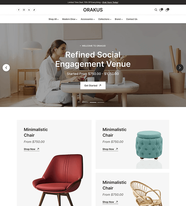 Furnishing online store Templates