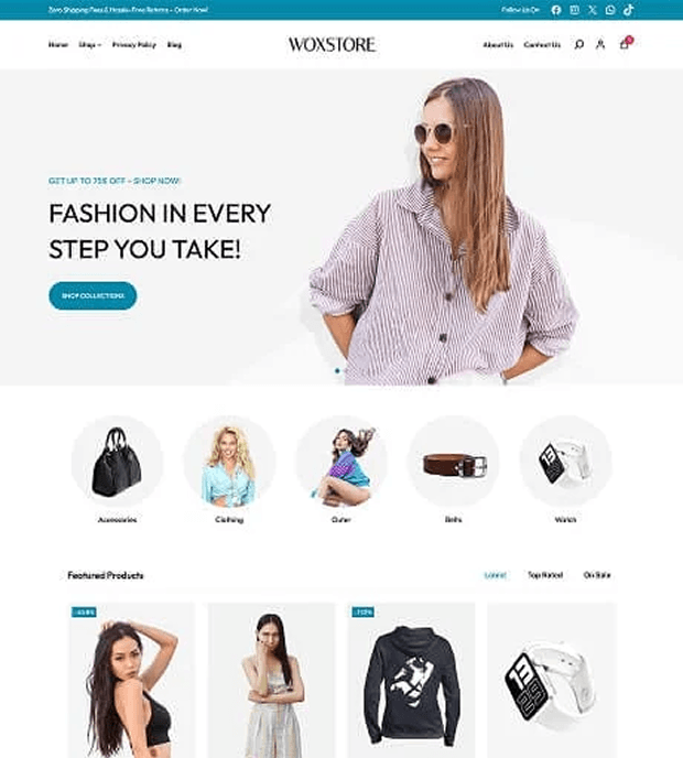 Fashion and clothing Online Store Templates