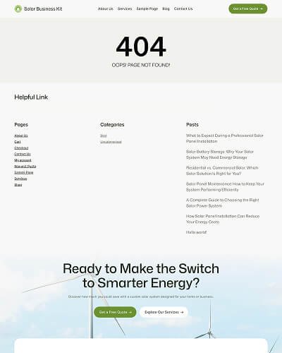 Solar Business Kit Solar Energy WordPress Theme 10