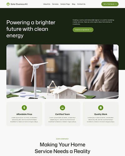 Solar Business Kit Solar Energy WordPress Theme 7