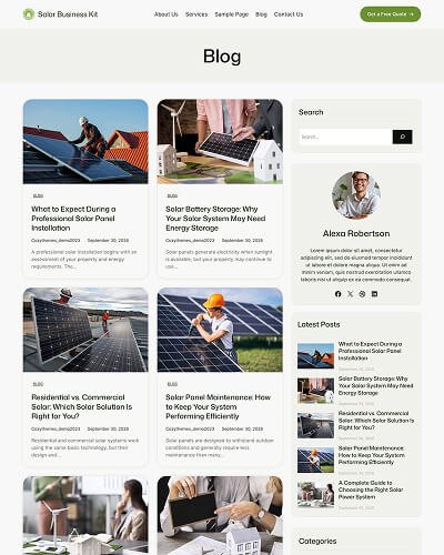 Solar Business Kit Solar Energy WordPress Theme 4
