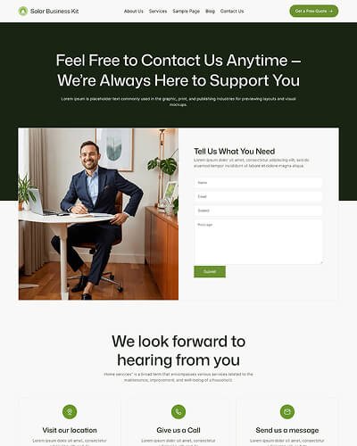 Solar Business Kit Solar Energy WordPress Theme 9