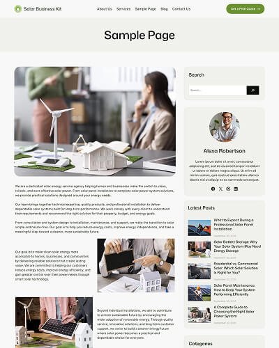 Solar Business Kit Solar Energy WordPress Theme 6